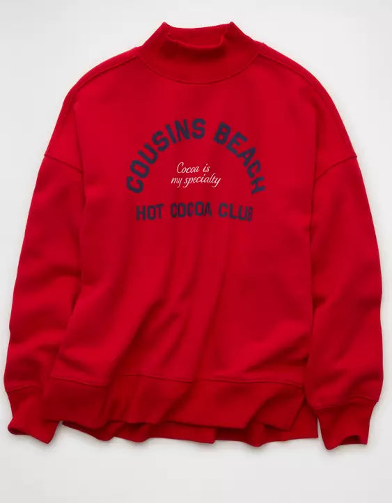 American Eagle AE x The Summer I Turned Pretty Mock Neck Sweatshirt