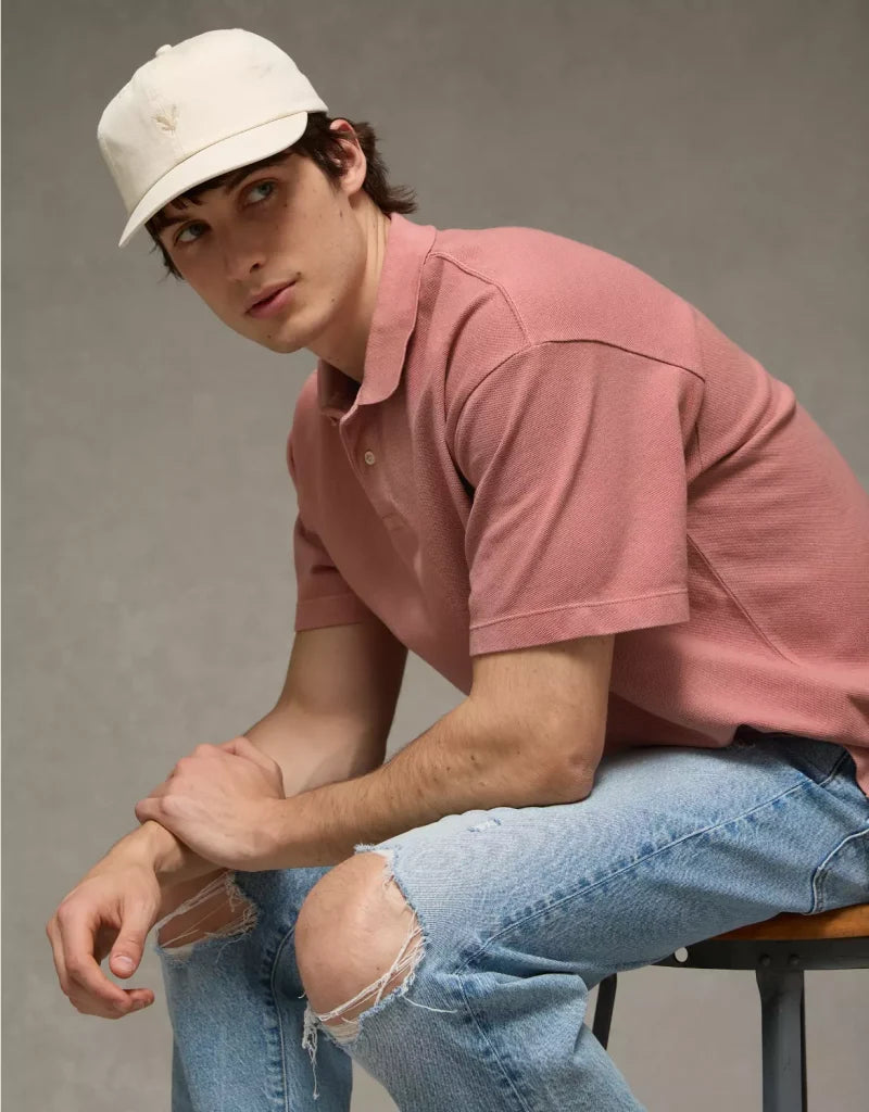 American Eagle AE Boxy Polo Shirt