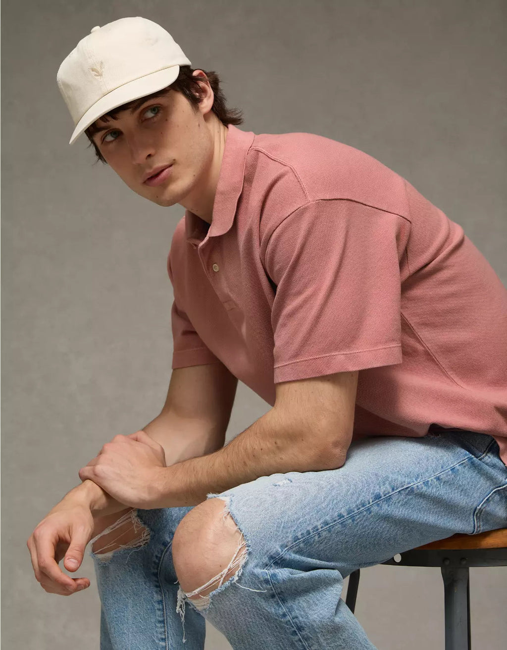 American Eagle AE Boxy Polo Shirt