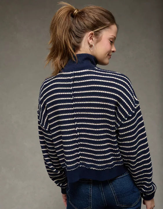 American Eagle AE Half-Zip Waffle Fleece Sweatshirt