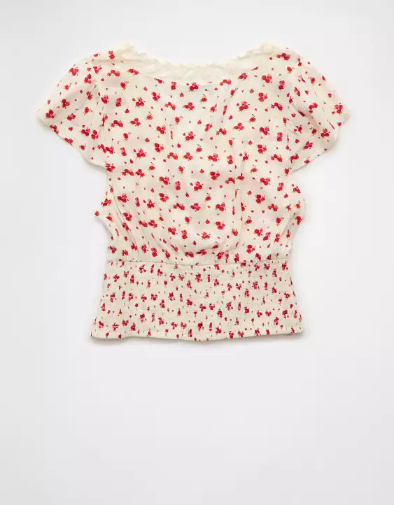 American Eagle AE Lace Trim Blouse