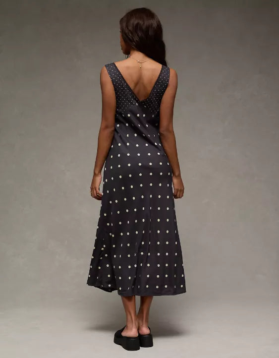 American Eagle AE V-Neck Slip Midi Dress