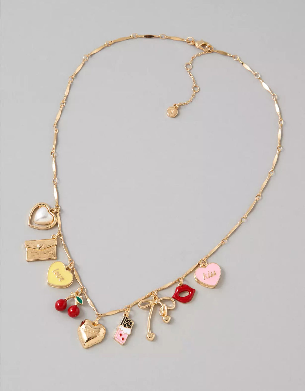 American Eagle AE Valentine's Day Charm Necklace