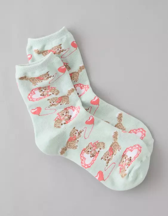American Eagle AE Valentine's Day Crew Socks