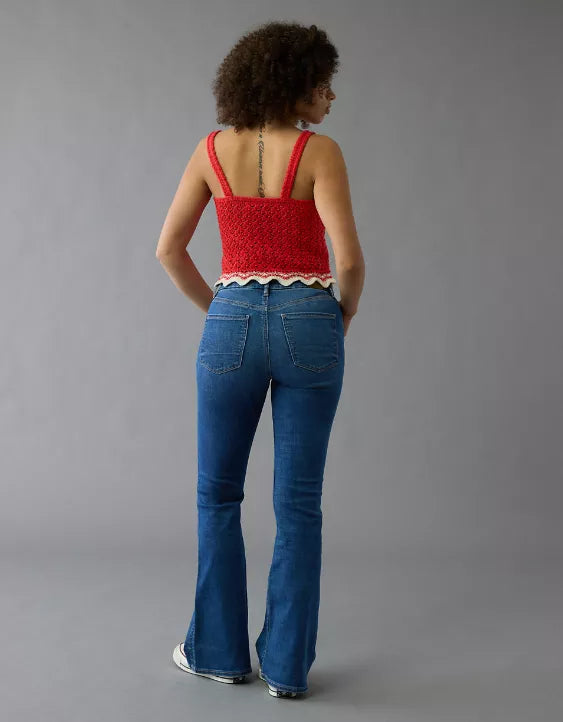 American Eagle AE Next Level Curvy Super High-Waisted Flare Jean