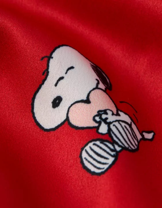 American Eagle AE Men's Snoopy Satin Pocket Boxer Short