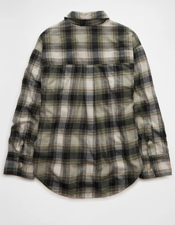 American Eagle AE Plaid Button-Up Shirt