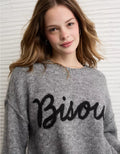 American Eagle AE Whoa So Soft Bisous Graphic Sweater