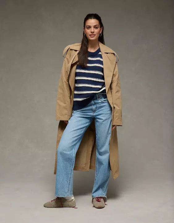 American Eagle AE Striped Crew Neck Sweater