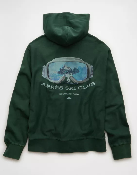 American Eagle AE Snoopy Graphic Fleece Hoodie