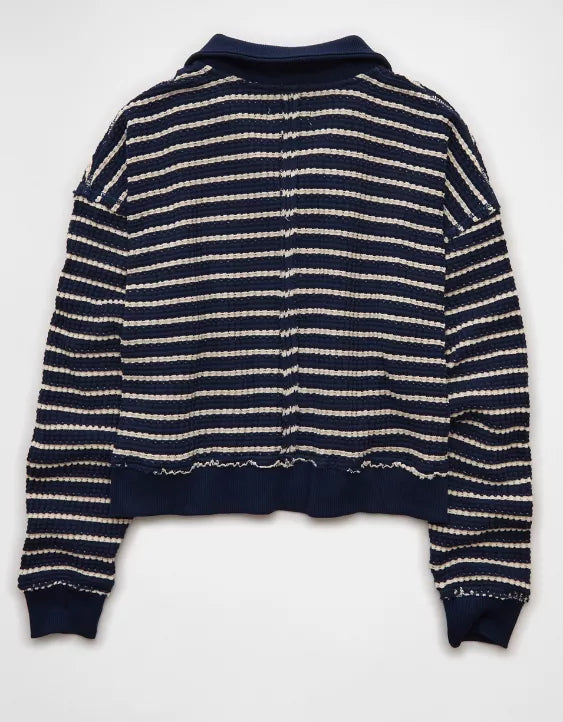 American Eagle AE Half-Zip Waffle Fleece Sweatshirt