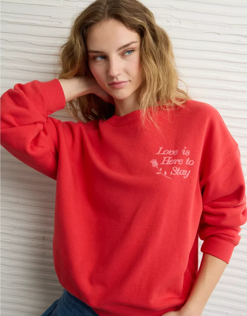 American Eagle AE Valentine's Day Graphic Sweatshirt