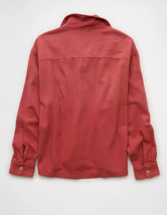 American Eagle AE Boxy Flannel Shirt