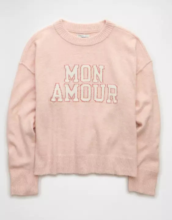 American Eagle AE Whoa So Soft Valentine's Day Sweater