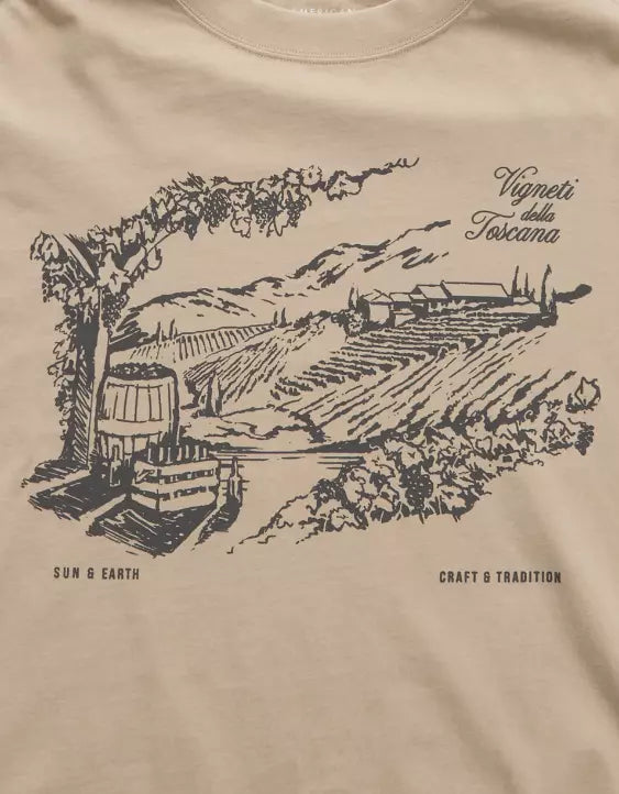 American Eagle AE Boxy Long Sleeve Graphic T-Shirt