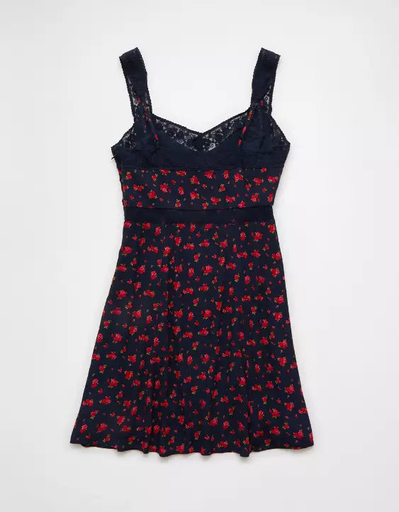 American Eagle AE Lace Slip Mini Dress
