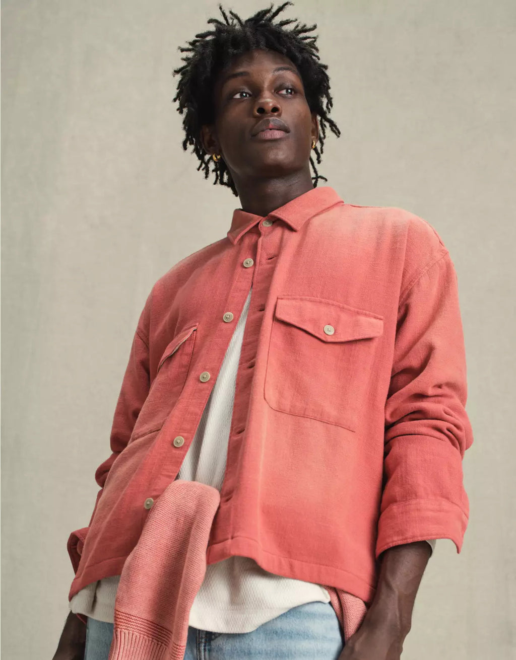 American Eagle AE Boxy Flannel Shirt