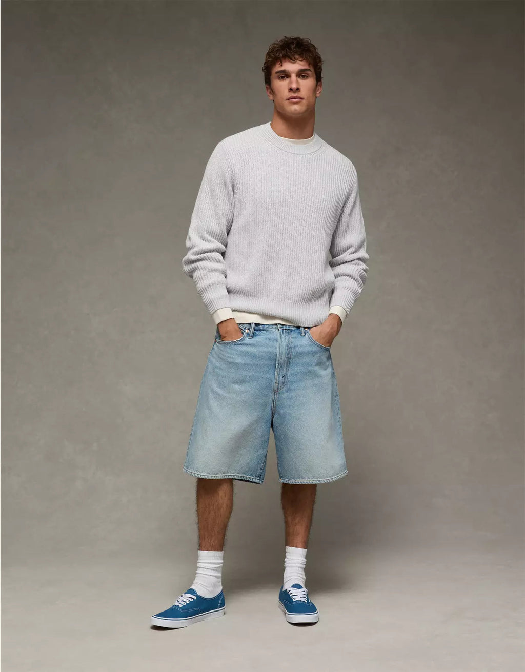 American Eagle AE Fisherman Crew Neck Sweater