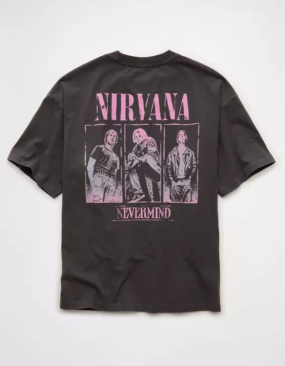American Eagle AE Boxy Nirvana Graphic T-Shirt