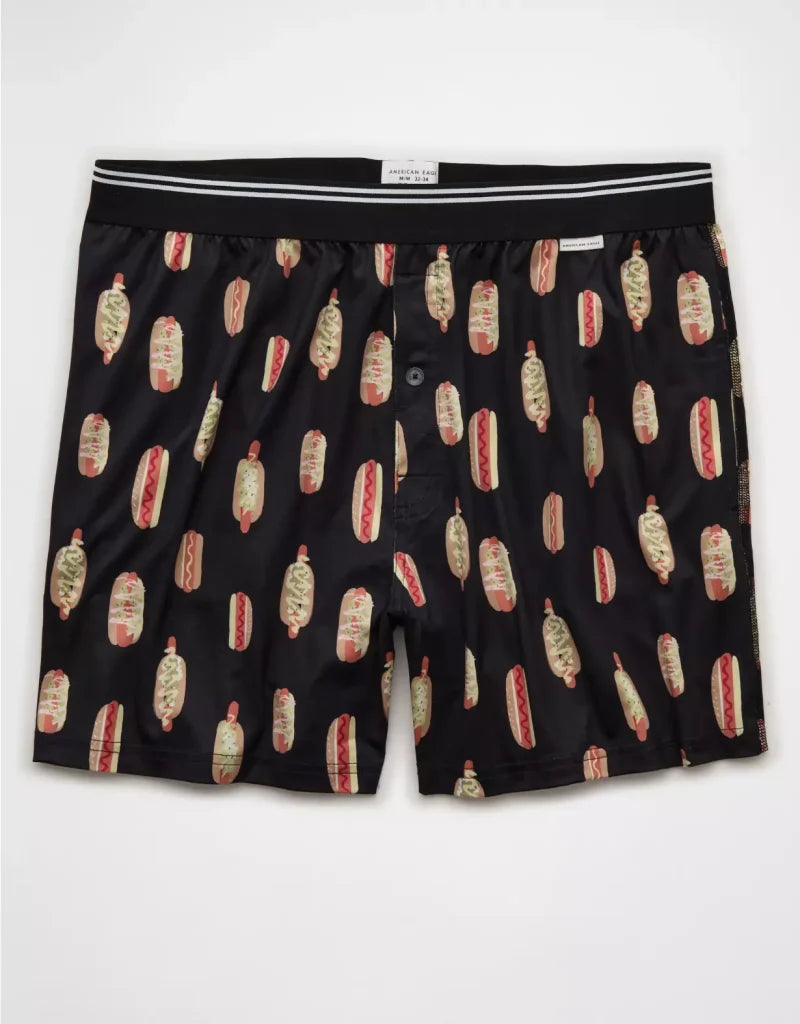American Eagle AE Men's Hot Dogs Ultra Soft Pocket Boxer Short