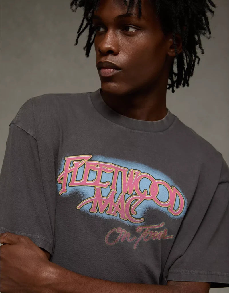 American Eagle AE Boxy Fleetwood Mac Graphic T-Shirt