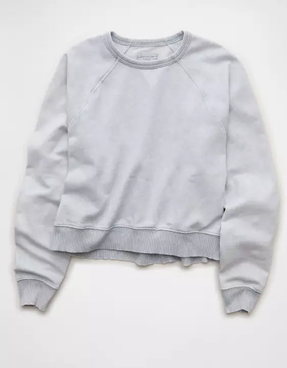 American Eagle AE Cropped Raglan Sweatshirt