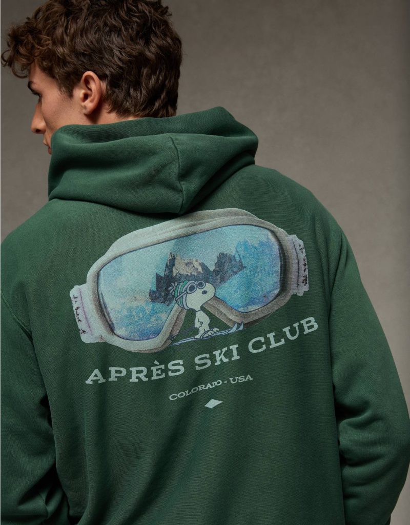 American Eagle AE Snoopy Graphic Fleece Hoodie