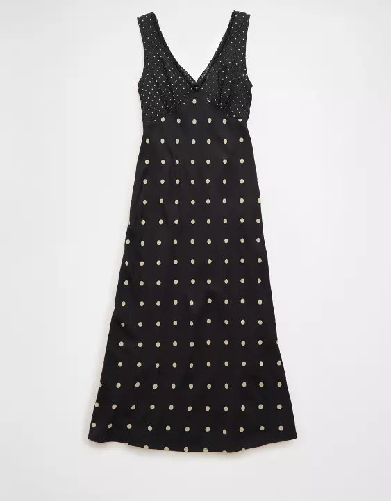 American Eagle AE V-Neck Slip Midi Dress