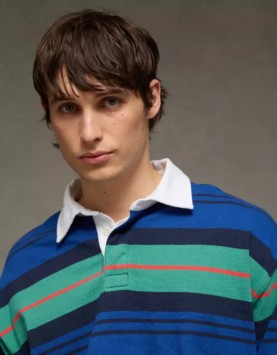 American Eagle AE Striped Rugby
