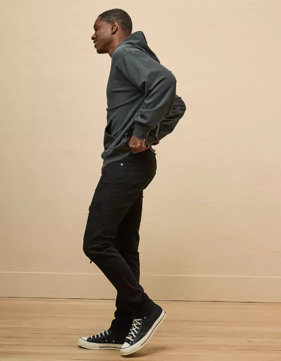 American Eagle AE AirFlex+ Athletic Skinny Patched Jean