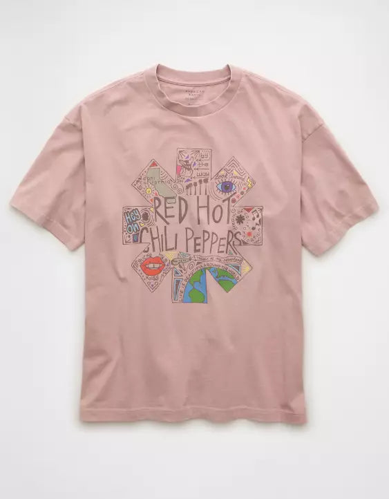American Eagle AE Boxy Red Hot Chili Peppers Graphic T-Shirt
