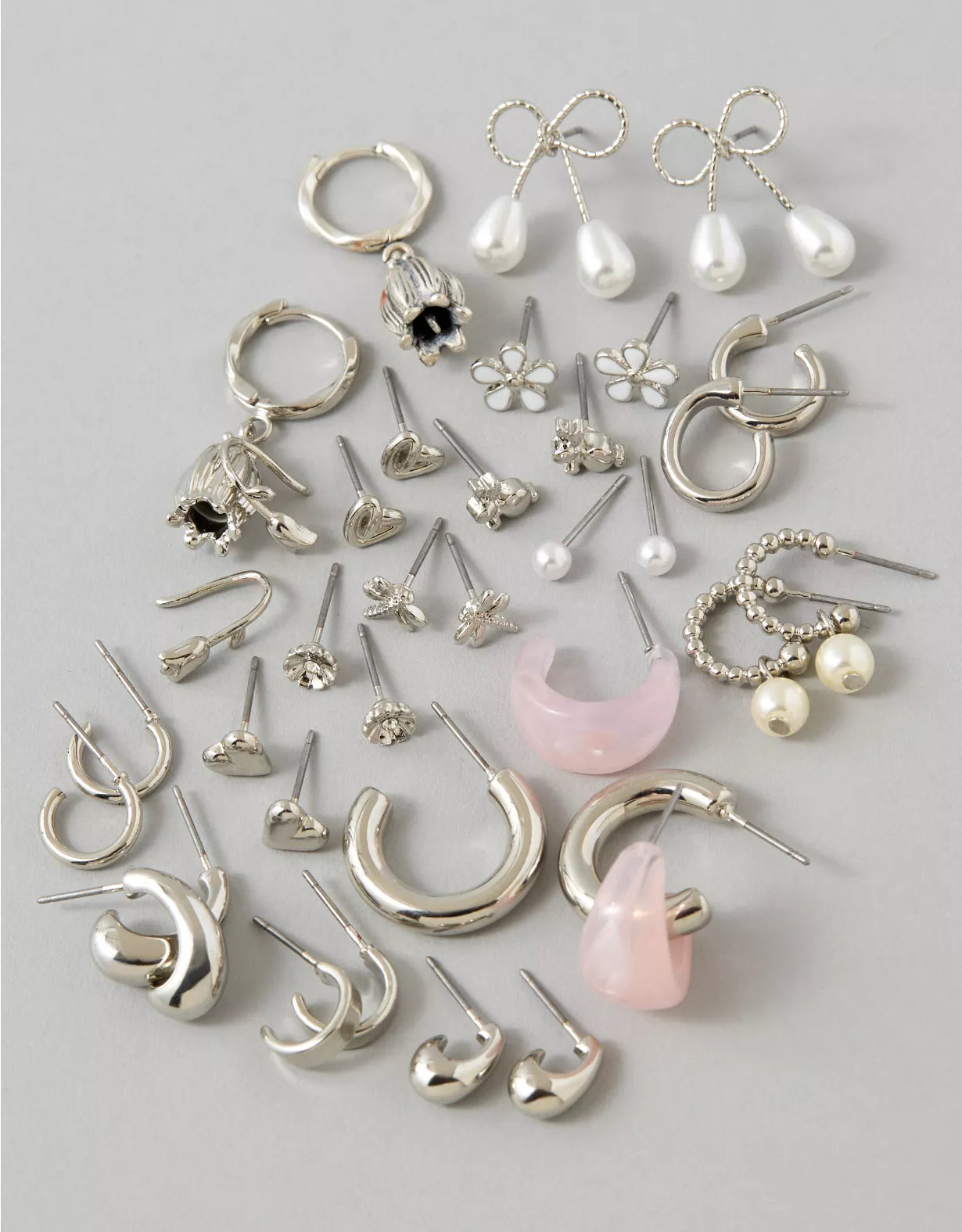 American Eagle AE Silver Earrings 18-Pack