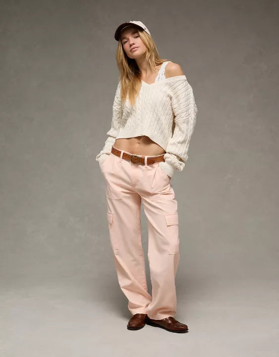 American Eagle AE Low-Rise Baggy Straight Cargo Pant