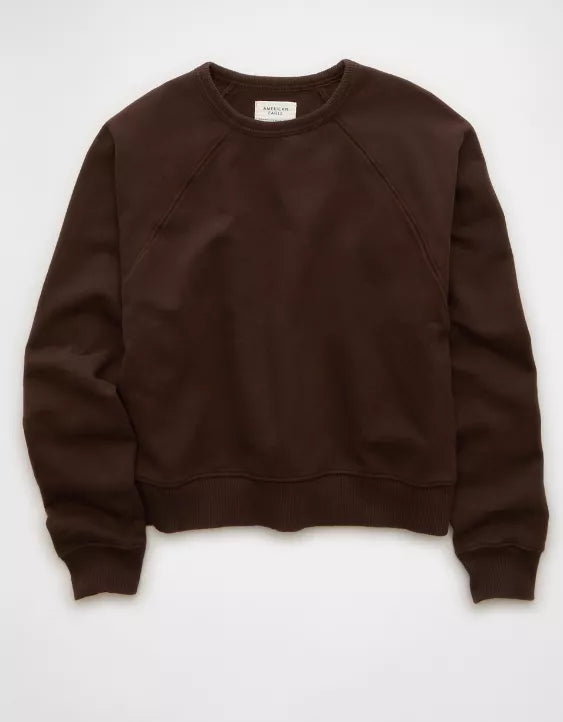 American Eagle AE Cropped Raglan Sweatshirt