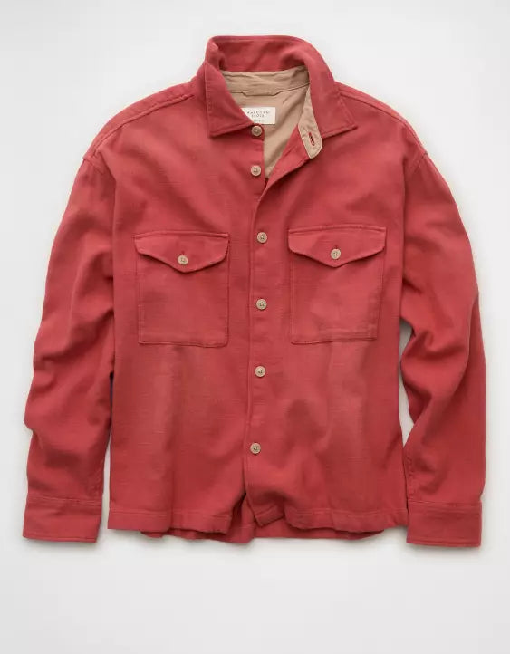 American Eagle AE Boxy Flannel Shirt