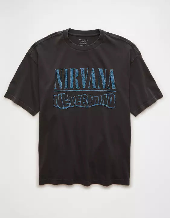 American Eagle AE Boxy Nirvana Graphic T-Shirt