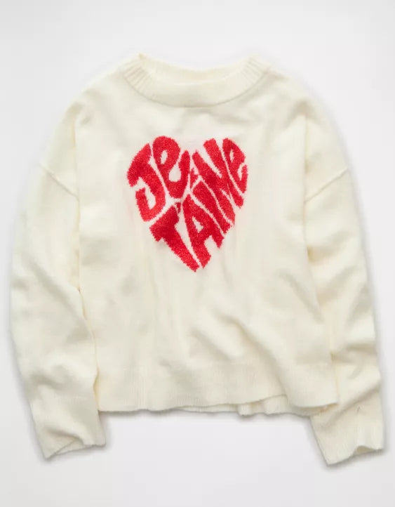 American Eagle AE Whoa So Soft Valentine's Day Sweater