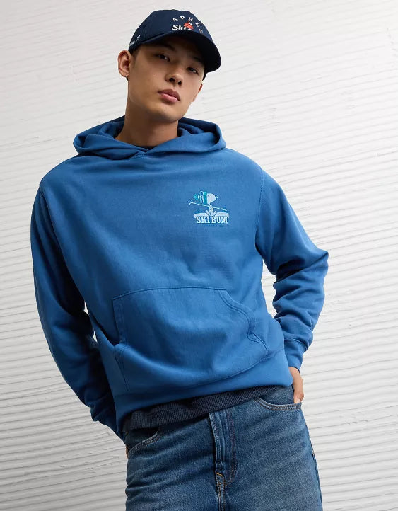 American Eagle AE Snoopy Graphic Fleece Hoodie