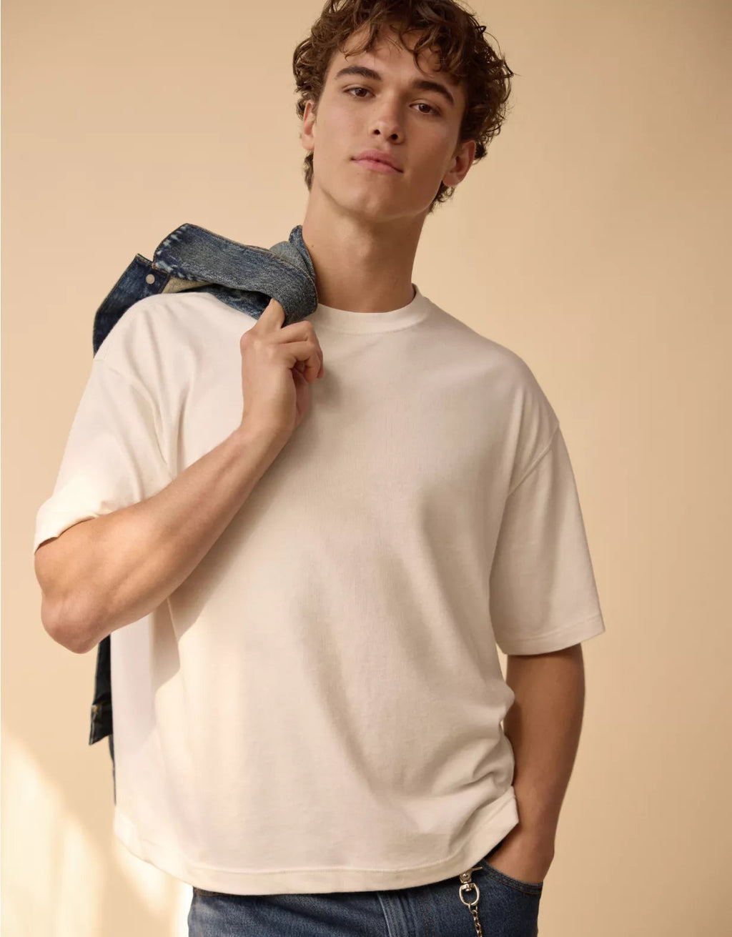 American Eagle AE Boxy Sueded Jersey T-Shirt