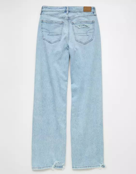 American Eagle AE Dreamy Drape Stretch Super High-Waisted Baggy Wide-Leg Jean