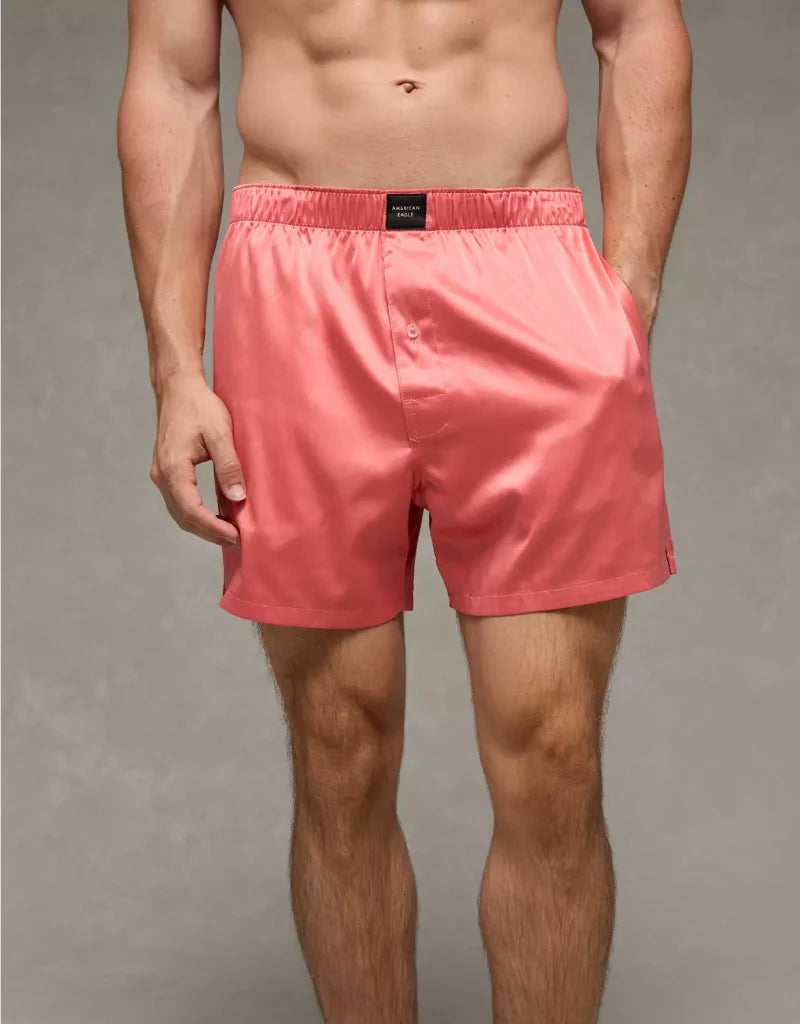 American Eagle AEO Men's Satin Pocket Boxer Short