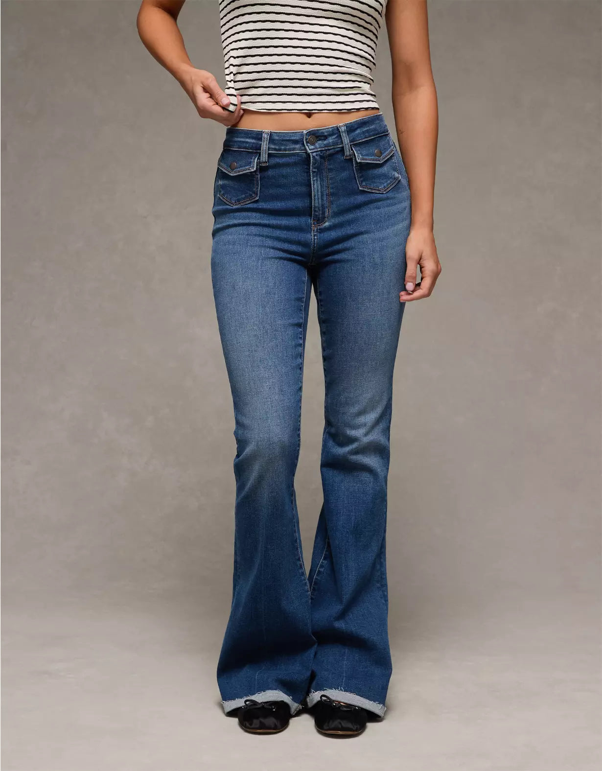 American Eagle AE Next Level Super High-Waisted Flare Jean