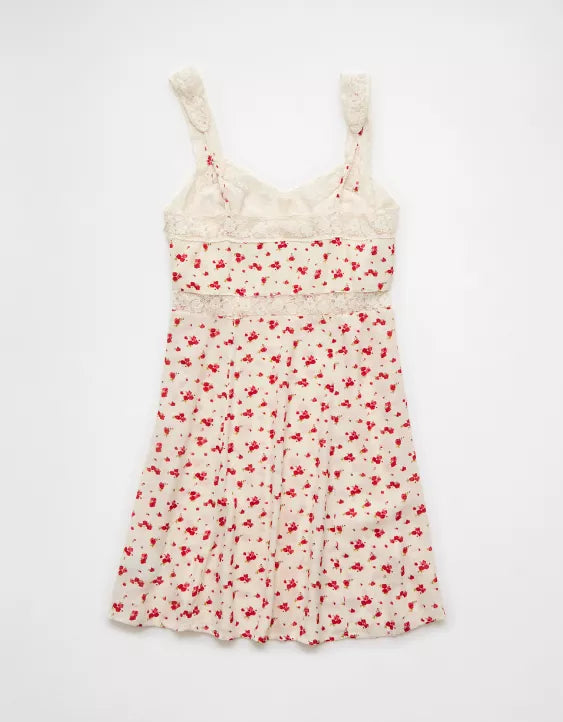 American Eagle AE Lace Slip Mini Dress