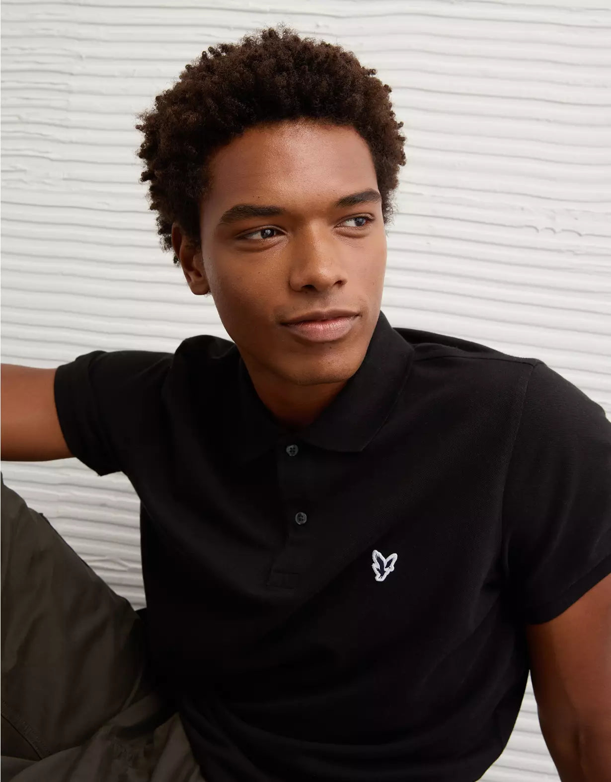 American Eagle AE Lived-In Slim Fit Pique Polo Shirt