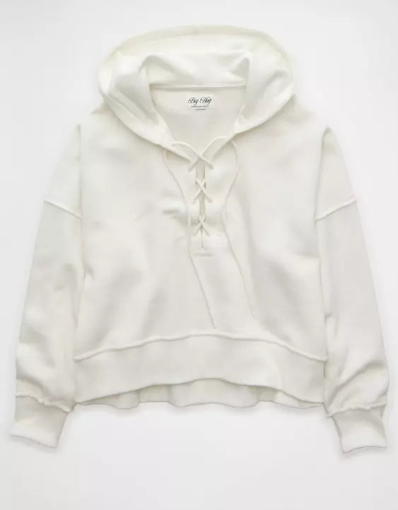 American Eagle AE Big Hug Lace-Up Hoodie