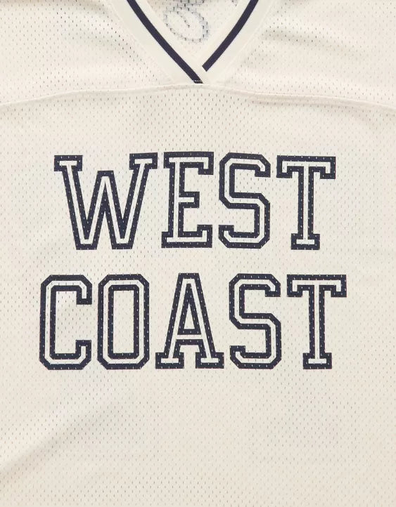 American Eagle AE Mesh Jersey Graphic T-Shirt