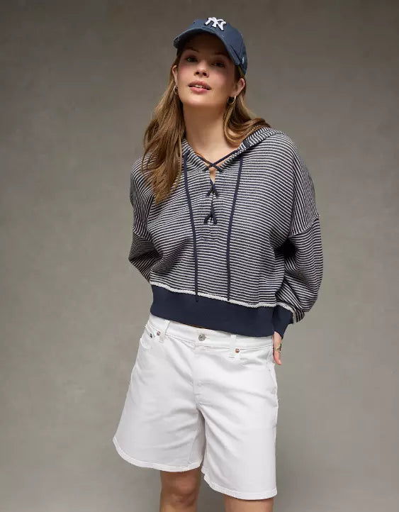 American Eagle AE Big Hug Lace-Up Hoodie