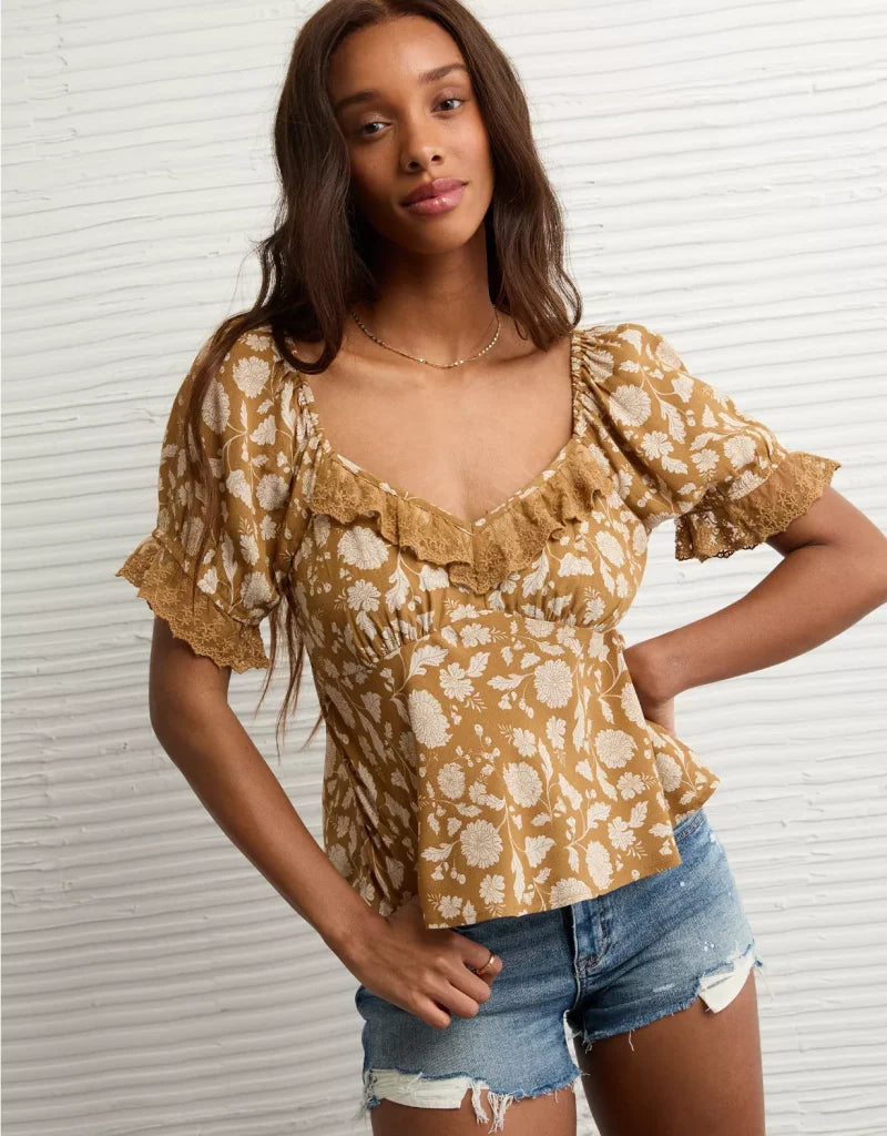 American Eagle AE Babydoll Blouse