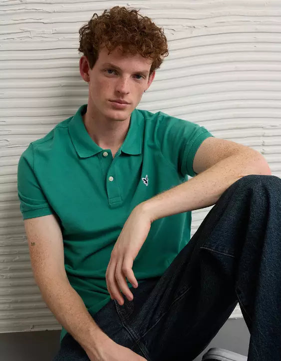 American Eagle AE Slim Fit Stretch Polo Shirt