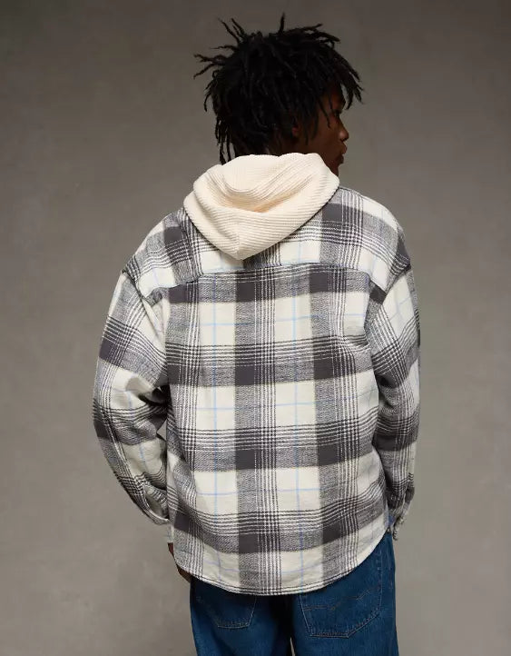 American Eagle AE Boxy Flannel Shirt